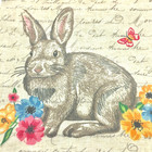 NEW Isaac Mizrahi Floral Easter Table Runner Bunny Script 14 x 72 Cottagecore