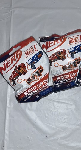 Authentic Hasbro NERF Blaster Clip Charm Blind Bag NIP Lot of 2 surprise bags - Picture 1 of 2