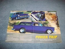 1955 Chevy Nomad Wagon Resto-Mod Article "Power Trip" ---From 2002---