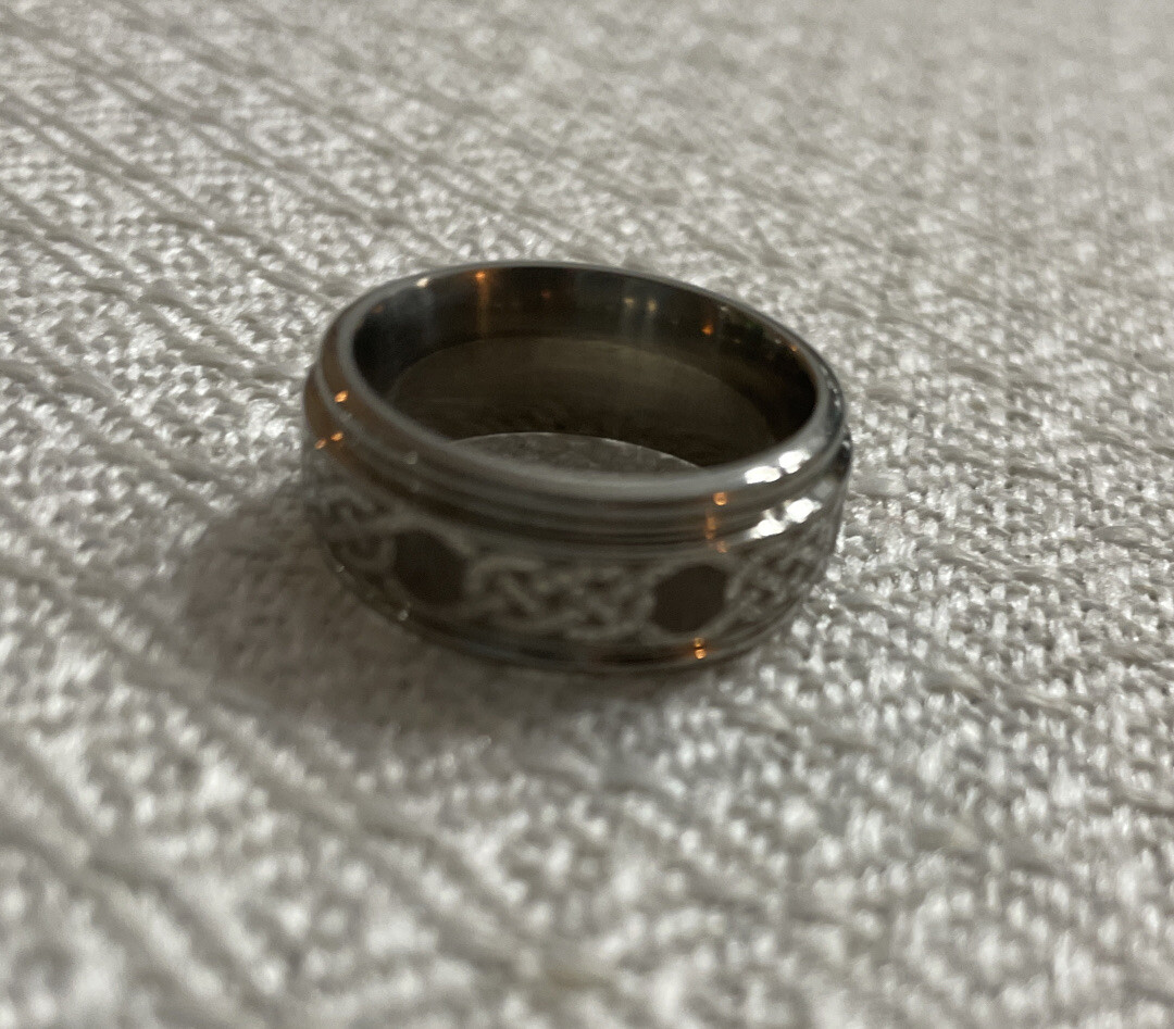 Ladies Titanium Ring with Infinity Celtic Design … - image 3