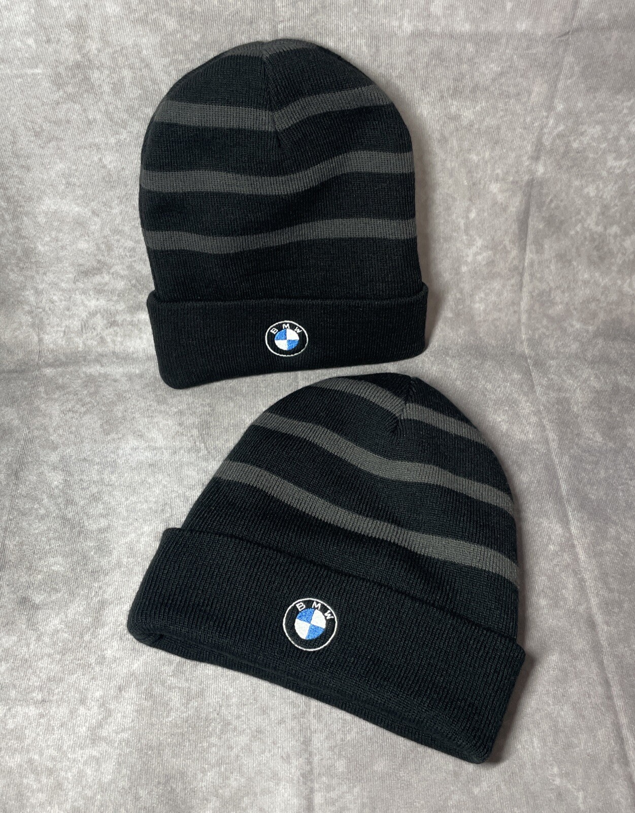 Sport-Tek BMW Logo Beanie Fleece Lined Hat Cap One Size Striped Black ...
