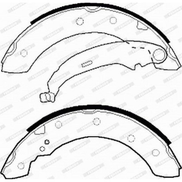 Ferodo Bremsbackensatz Bremsbacken Hinten FüR Peugeot 206 CC 2D Renault Clio II-image