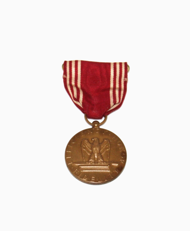 WWII US Military Good Conduct Service Medal Pin Ribbon Efficiency Honor ...