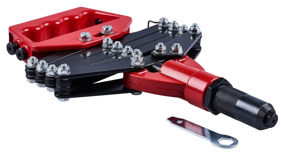 Heavy Duty Lazy Tongue Tong Hand Riviter Rivet Gun Pop Riveter 5 Nozzles Amtech - Image 3 of 3
