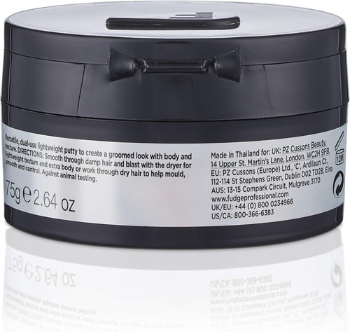 Fudge Professional Grooming Putty 75g - Blow Dry Hair Styling Paste Texturizing - Picture 2 of 2