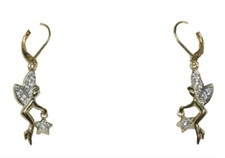 KIRKS FOLLY STARLITE FAIRY LEVERBACK EARRINGS   goldtone