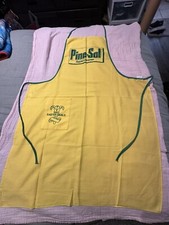 Vintage Pine Sol Apron 1983 Easter Seals Ad Yellow Green EUC