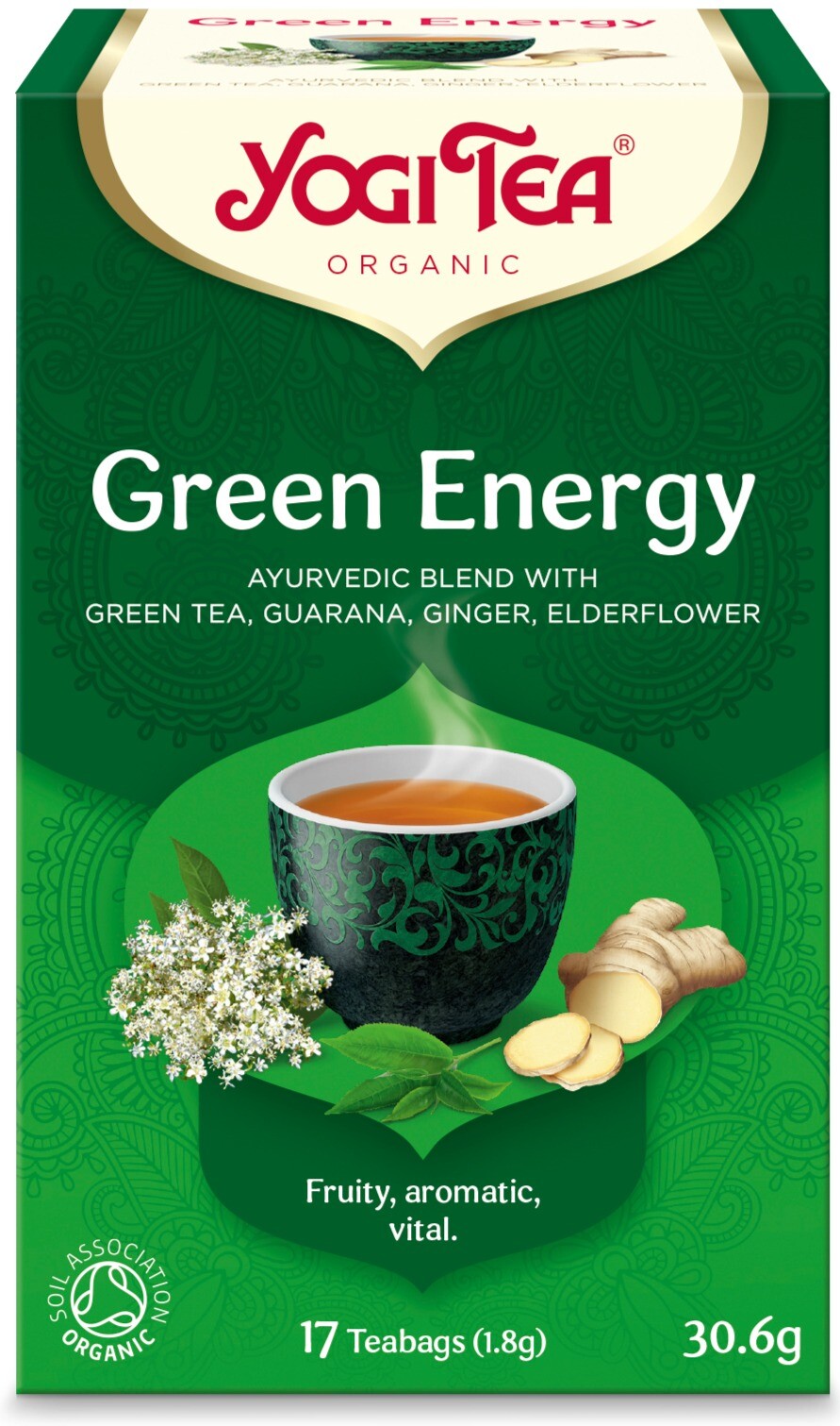 Yogi Tea Green Energy Organic Herbal Tea 17 Tea Bags (Pack of 6)