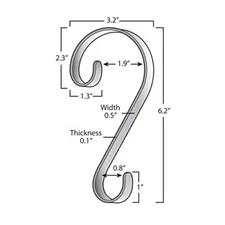 Haute Decor Stocking Scrolls® Stocking Hanger - 2 Pack (Silver)