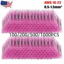 Heat Shrink Waterproof Wire Connectors Red 22-16 AWG Butt Seal Terminals 100-500