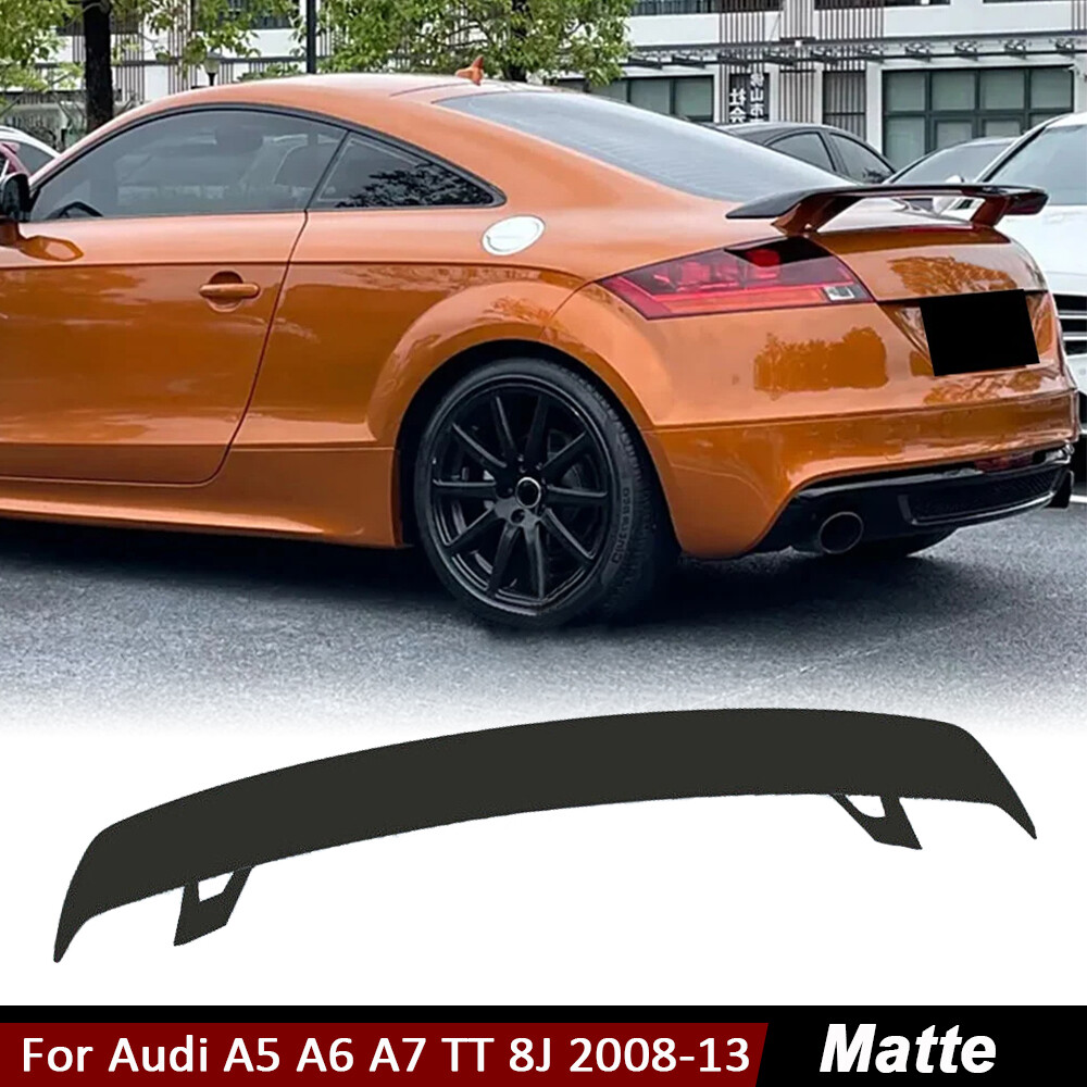 For Audi A5 A6 A7 TT 8J 2008-2013 Matte Black Rear Trunk Spoiler Wing Unpainted