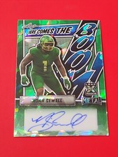 Noah Sewell 2023 Leaf Metal HCTB Green Crystal Auto 3/3 Oregon , Bears Draft