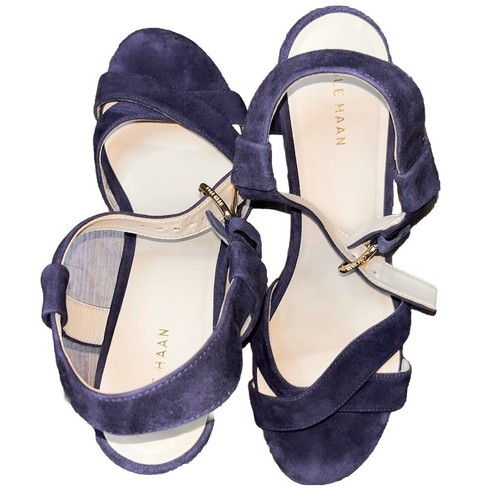 Women’s Cole Haan Block Heels 8.5 Suede Blue - Picture 9 of 10