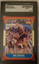 1986-87 Fleer Basketball - #98 Dan Schayes - SGC Authentic Rookie (RC) 
