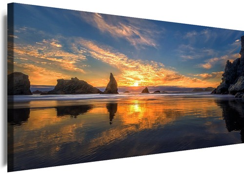 BILDER LEINWAND NATUR Landschaft Panorama WALD MEER BLUMEN STRAND WANDBILDER - Bild 27 von 34