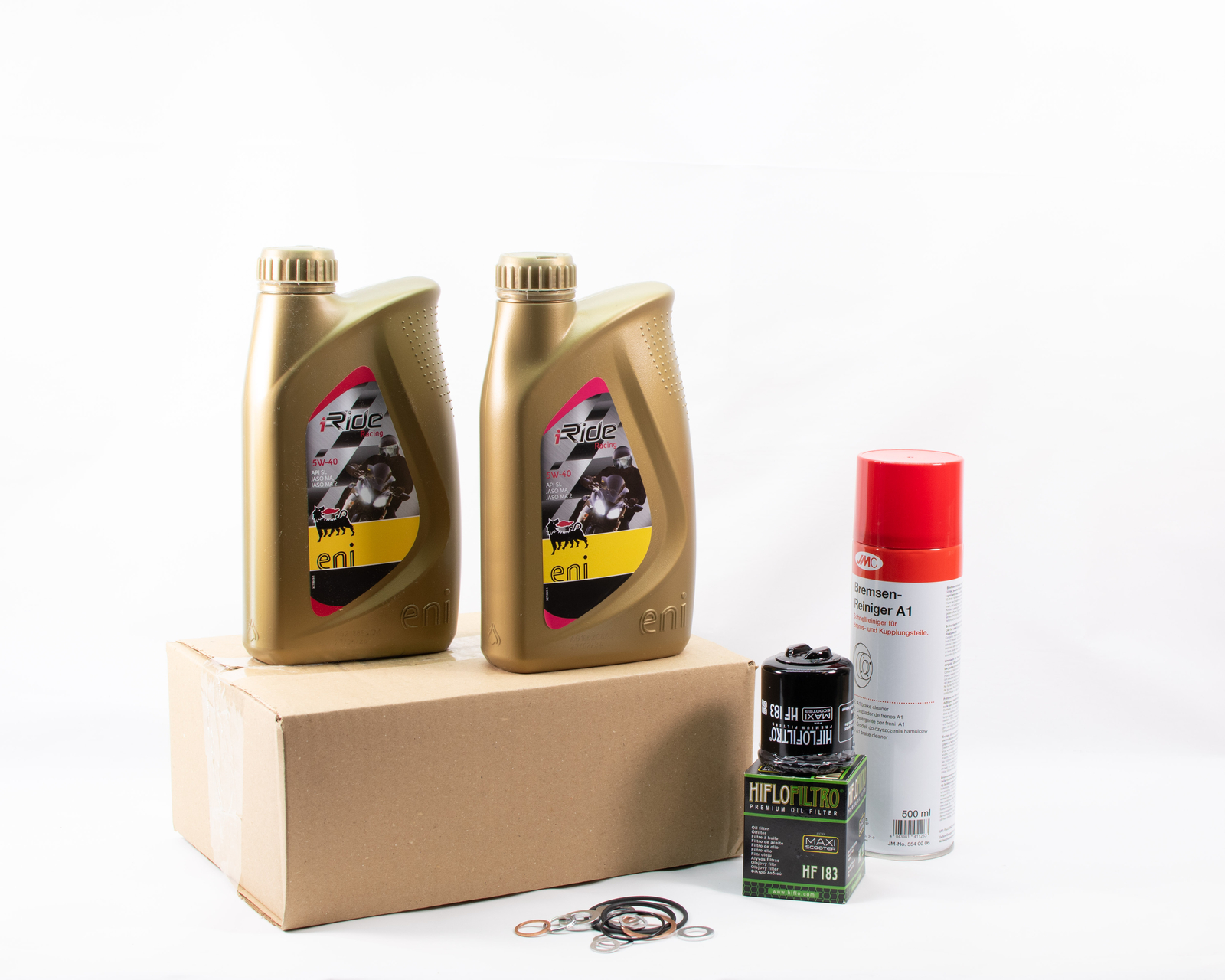 Kit vidange Vespa GTS 250 avec huile ENI 5W40 pour entretien complet du moteur