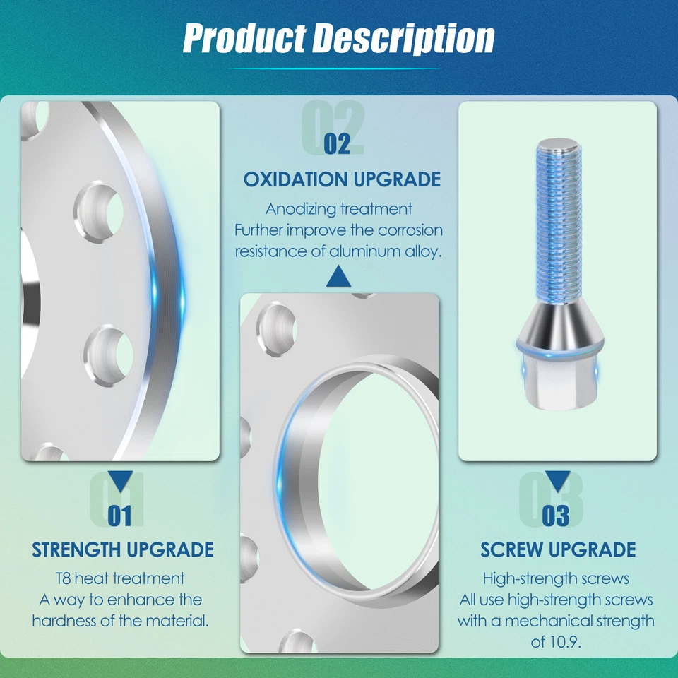 4 piezas espaciadores de rueda centrados en el cubo de 15 mm 5x130 para Porsche 911 Cayenne Cayman Boxster Foto 4 de 4