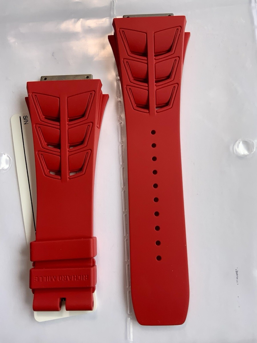 RICHARD MILLE レッドラバーベルト Red Rubber Strap Band for Richard Mille |