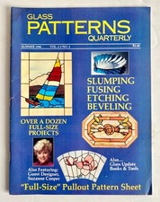 Vintage 1986 Glass Patterns Quarterly Magazine Stained Art Windows Panels V2 N2