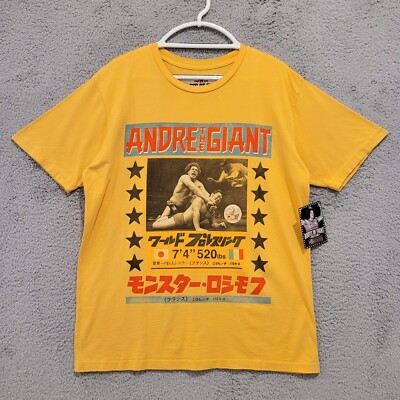 Roots Of Fight Shirt Mens L Yellow Andre Giant Wrestling Japan Red Sun ROF
