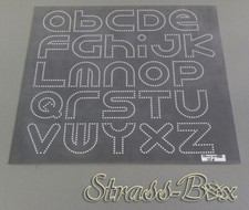 Buchstaben VERSION 8 Legeschablone  Steingröße wählbar  für Hotfix Strasssteine