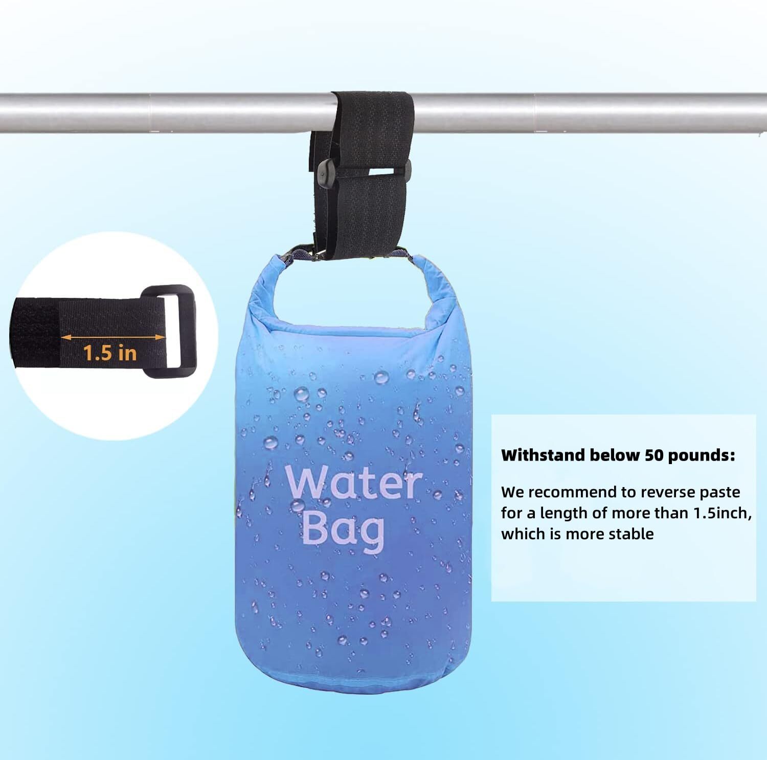 2 Rolls 32.2ft Adjustable Fastening Hook and Loop Straps with 40 Metal Buckles