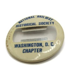 National Railway Historical Society Pin Button Washington DC Kapitel Namensschild