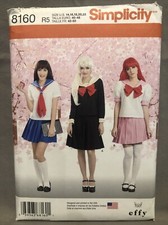 Simplicity 8160 D5 Womans Sailor Costume Shirt, Skirt, Bow  Neck Tie Size 14-22