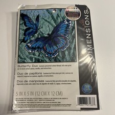 Dimensions Butterfly Duo  Dragonfly Pair Needlepoint Kits