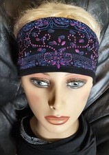 Gorgeous Exotic Swirl/ Pur/ Opening in the Back!/Rhinestone Headbands  The Best!