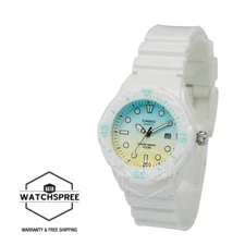Casio Standard Analog White Resin Band Watch LRW200H-2E2 LRW-200H-2E2