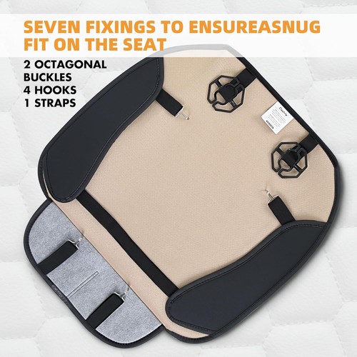 Elantrip Luxury 2 Pcs Leather Front Car Seat Cover Bottom Anti-Slip - Picture 22 of 48