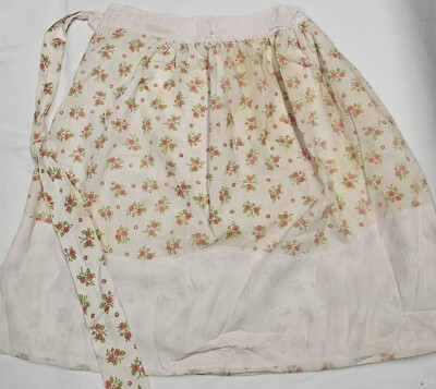 Authentic MCM 50's Homemaker Cooking Cleaning Bartender Skirt Apron Tie String
