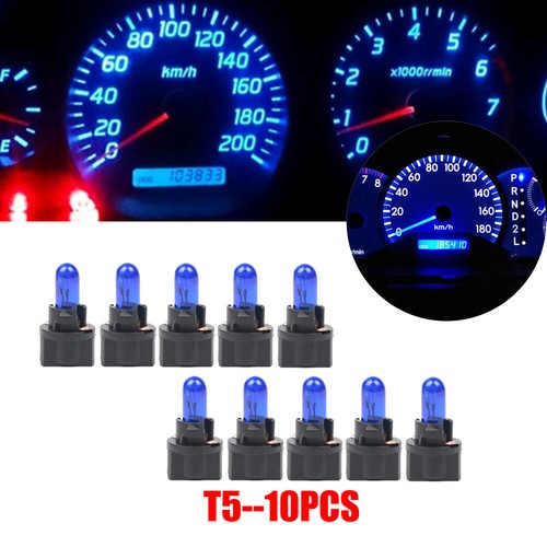 10pcs Blue T5 SMD LED Car Dashboard Instrument Interior Light Bulb ...