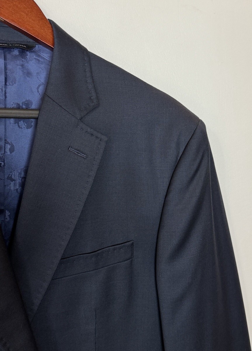 TED BAKER Jones Solid Blue Suit Jacket Size 42 Short TB4281 TED BAKER Jones Solid Blue Suit Jacket Size 42 Short TB4281