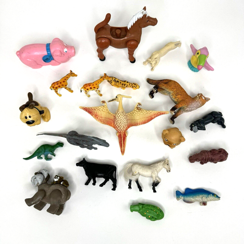 Mixed Lot of Animal Toys Vintage & Modern 20 items Dinosaurs, Horses
