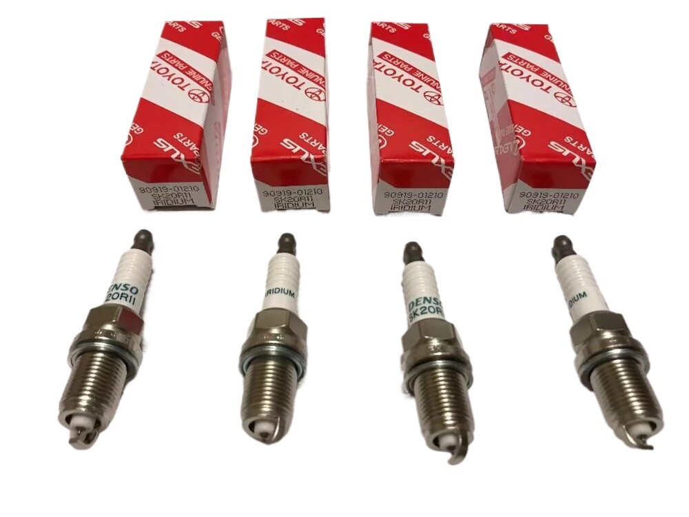 New 4X PCS OE 90919-01210 SK20R11 Spark Plugs for Corolla Highlander Lexus RX350