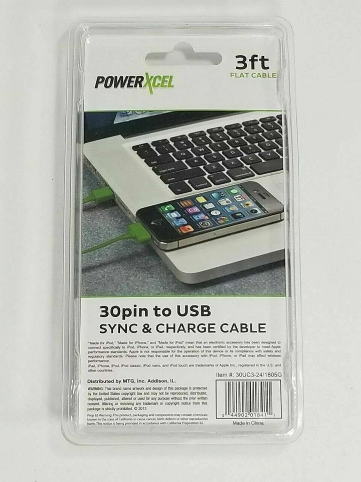 2 Pack 1M 30-Pin USB Sync Cable Charger 4 Apple Iphone iPad iPod FAST SHIPPING - Image 2 of 2