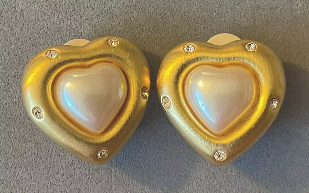 Vintage Givenchy Gold Tone Drop Heart Earrings Circa 1990s For Sale at  1stDibs | givenchy vintage earrings, ball sack earrings, maison  schiaparelli bust and heart earrings