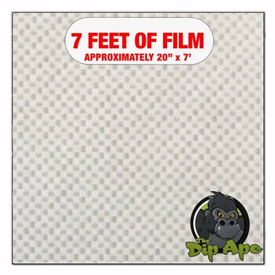 Hydrographic film Silver Carbon Fiber 33 hydro dipping 7' x 20'' hydro dip