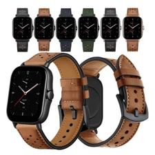 Dots 100% Genuine Leather Watch Band Strap For Amazfit GTS 2 2e 3 4 Mini Pro