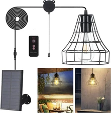 Solar Pendant Lights Outdoor Indoor with Remote, Chicken Coop Lights Solar Power