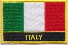 Italy Flag Embroidered Patch - Sew or Iron on