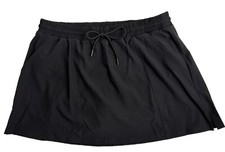 Kona Sol Women's Quick Dry Board Skirt with Pockets Black Size XL NEW