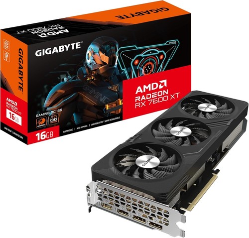 Gigabyte Radeon RX 7600 XT Gaming OC 16GB Graphics Card - 2810 MHz Core, 16GB GD