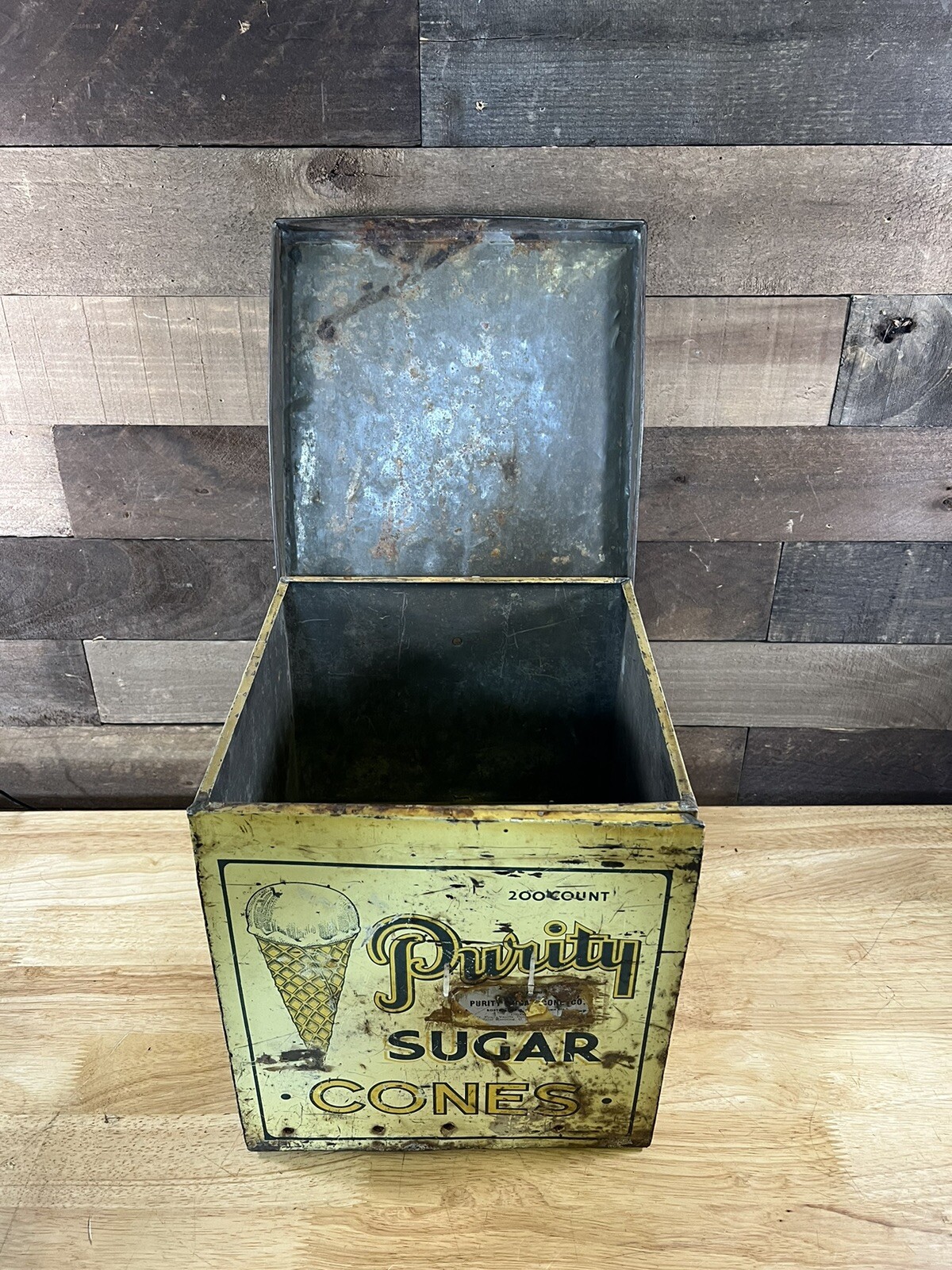 Rare Antique Purity Sugar Ice Cream Cone Tin eBay