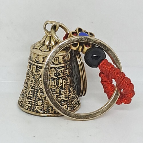 blessed hanging bell amulet with spell inviting fortune clean bad energy charm