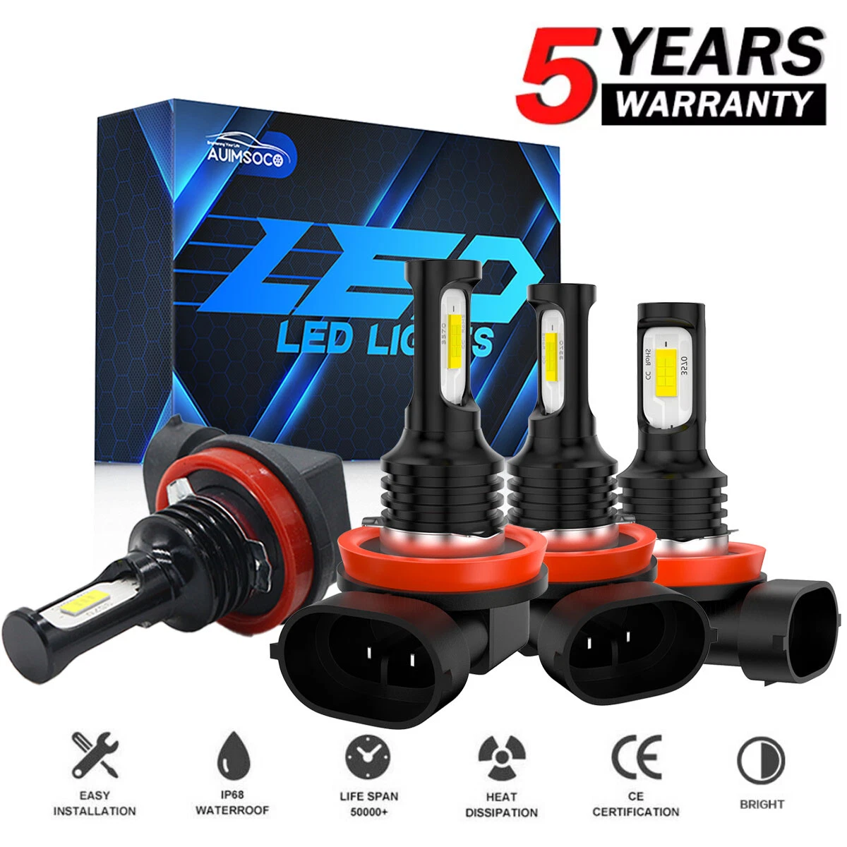 For Nissan Sentra 2013-2018 2019 Combo 10000K LED Headlights Bulbs High Low Beam