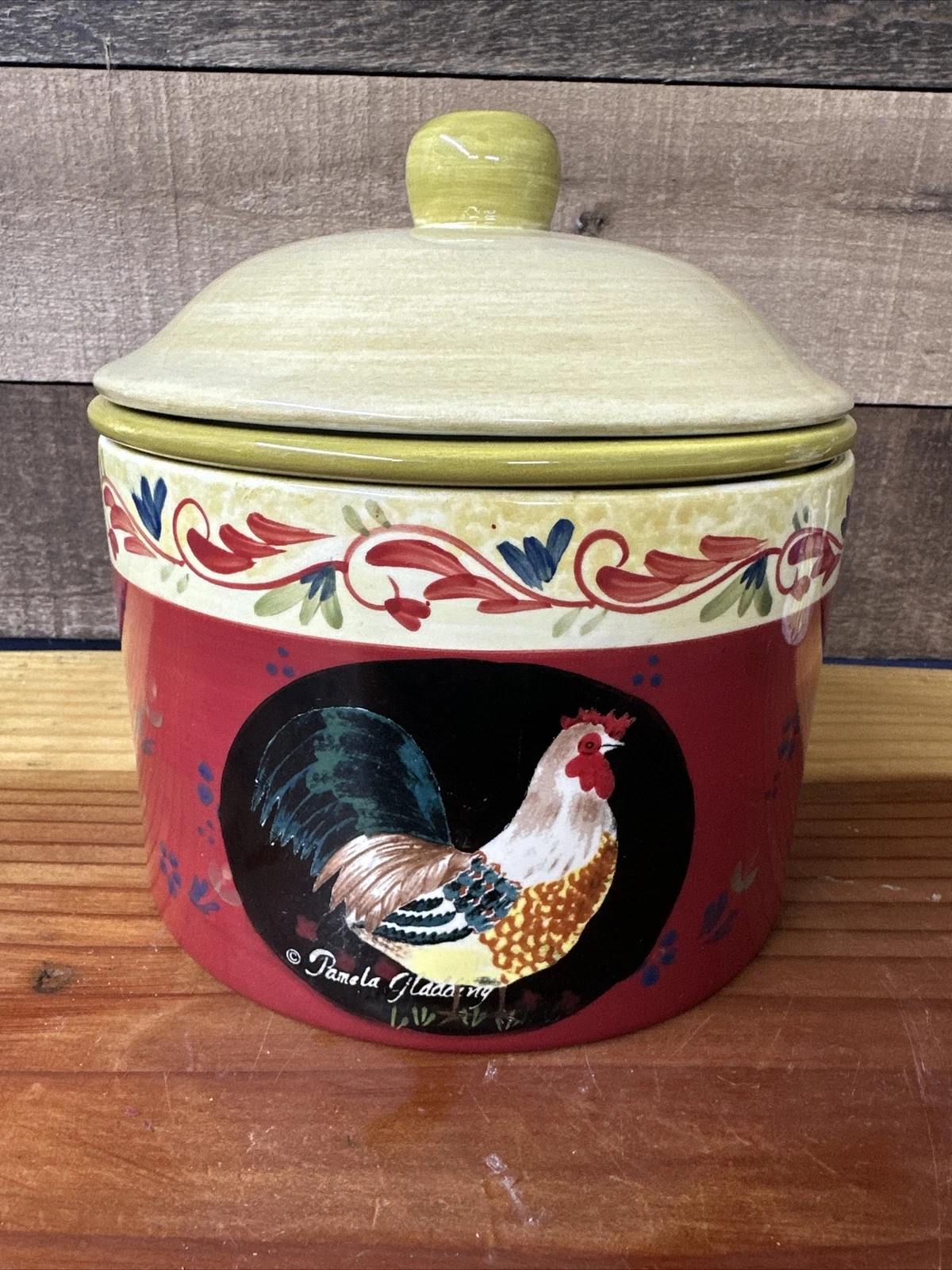 Counter Art Pamela Gladding Dip Chilling Canister Chicken Rooster