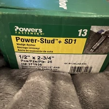 NEW The Hillman Group 371936 Wedge Anchor, 1/2 X 2-3/4-Inch, 25-Pack